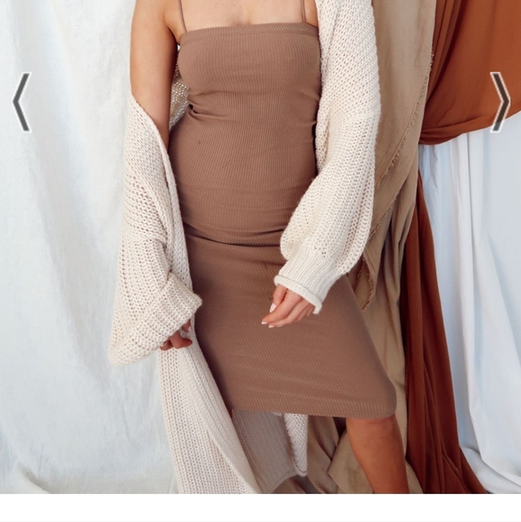 12th Tribe Ribbed Midi Dress - Picture 1 of 2